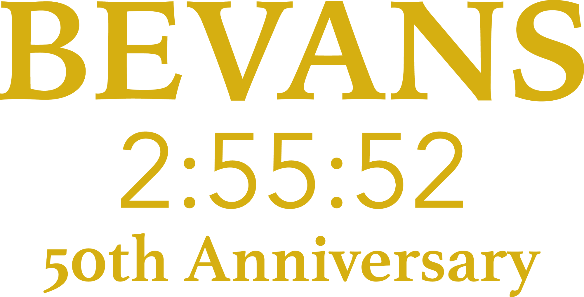 BEVANS 2:55:52 50th Anniversary Banner